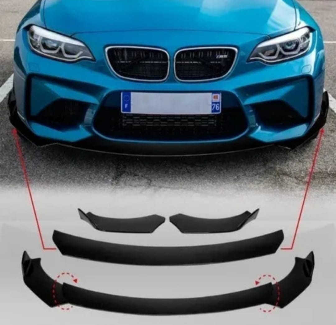 Lip Splitter Universal Plástico Facia Delantero 3 Piezas