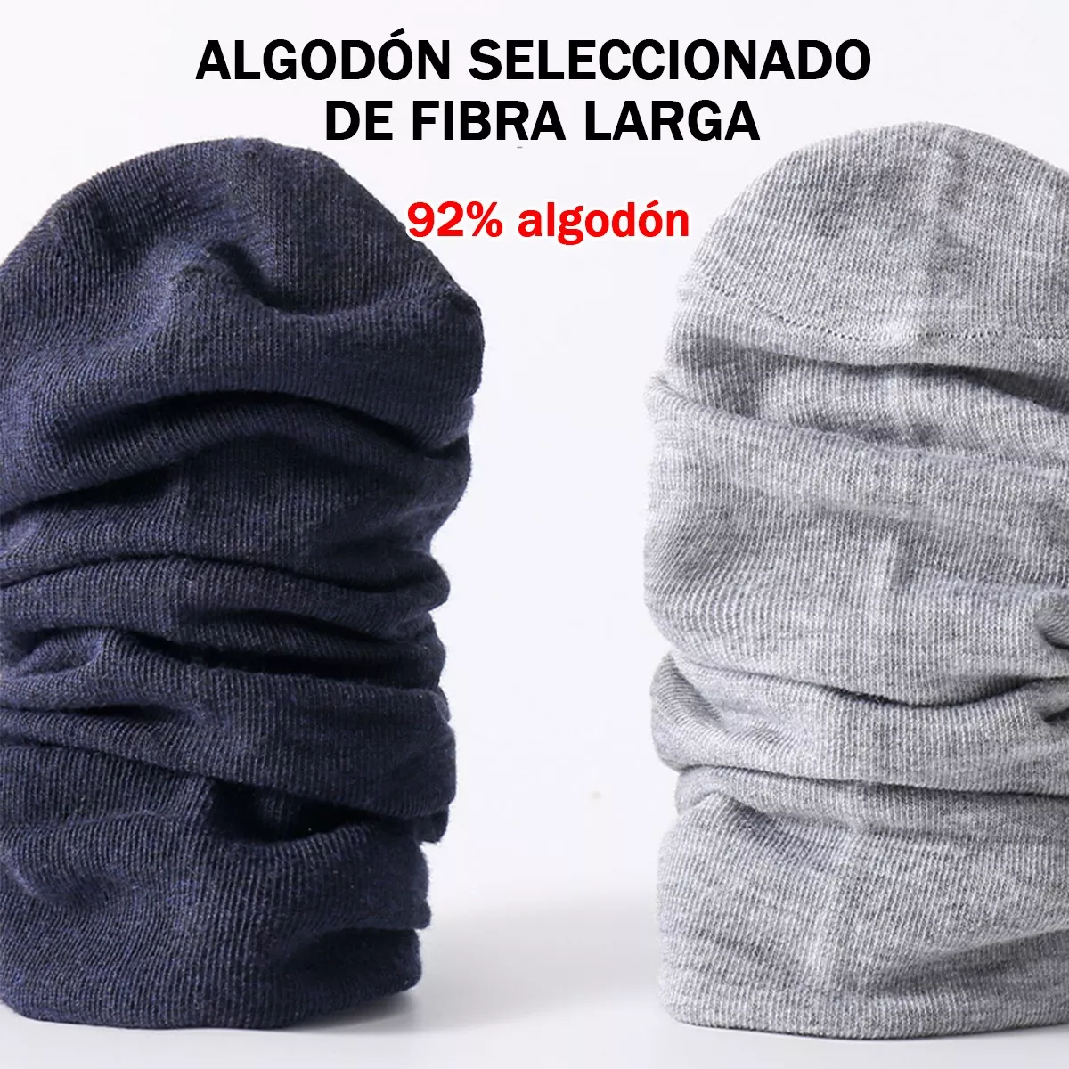 Calceta Deportiva Hombre 100% Algodón 10 Pares Azul marino