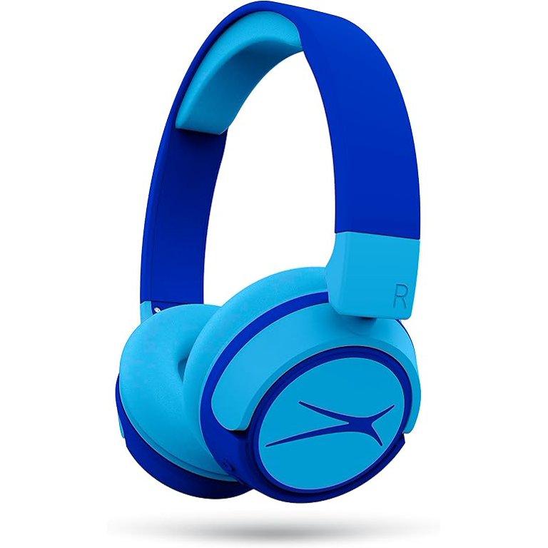 audifonos  Altec Lansing  Bluetooth 2 en 1 seguros para niños, sonido cristalino, limitación de volumen segura, diseño plegable, disfruta del audio y protege la audición de tu hijo