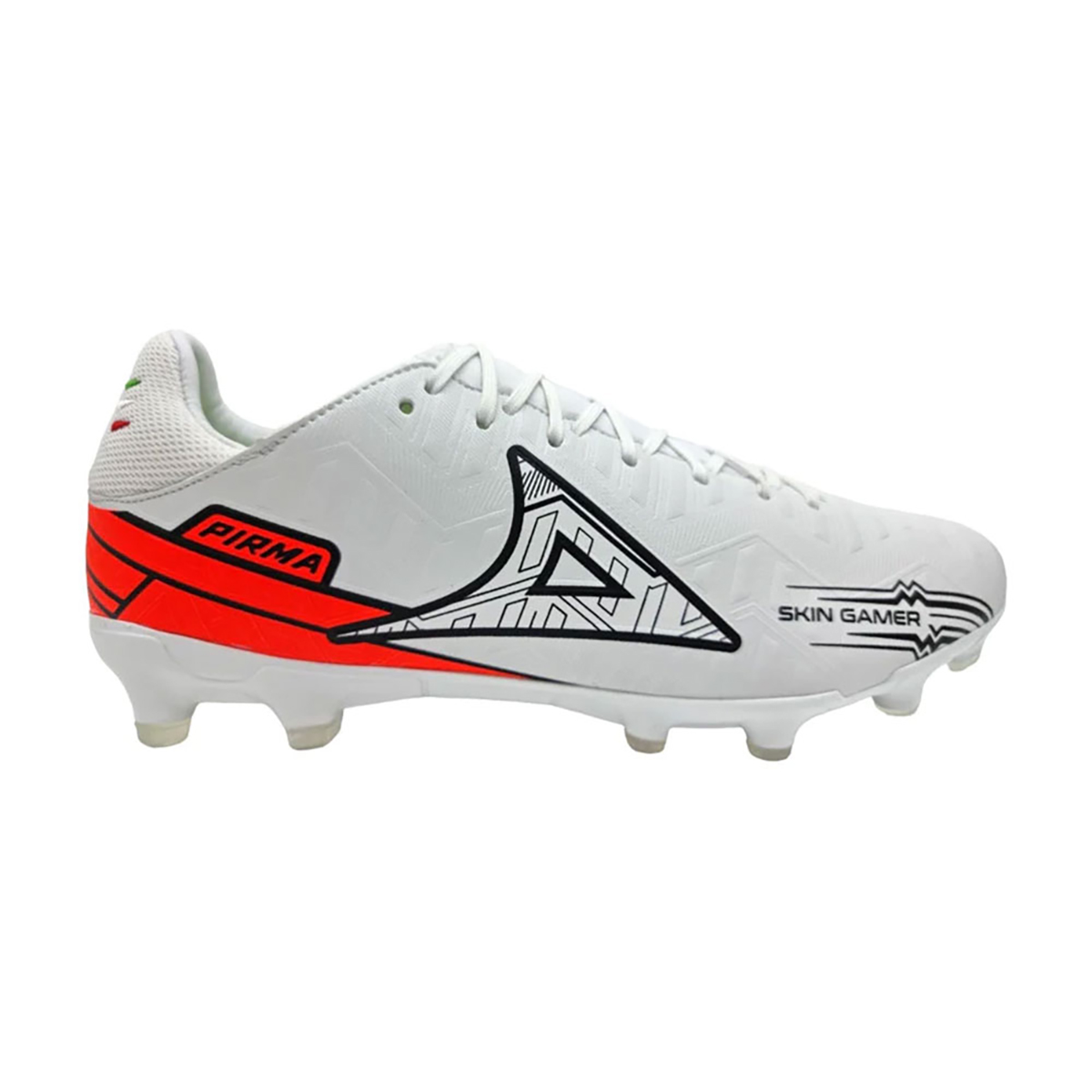 Pirma Tenis Futbol Tachos Skin Gamer 3046 Hombre Blanco Rojo Gran Rendimiento