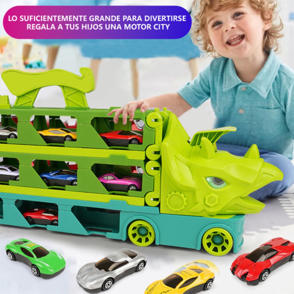 Transporte Truck Toys Cars For Boys VERDE