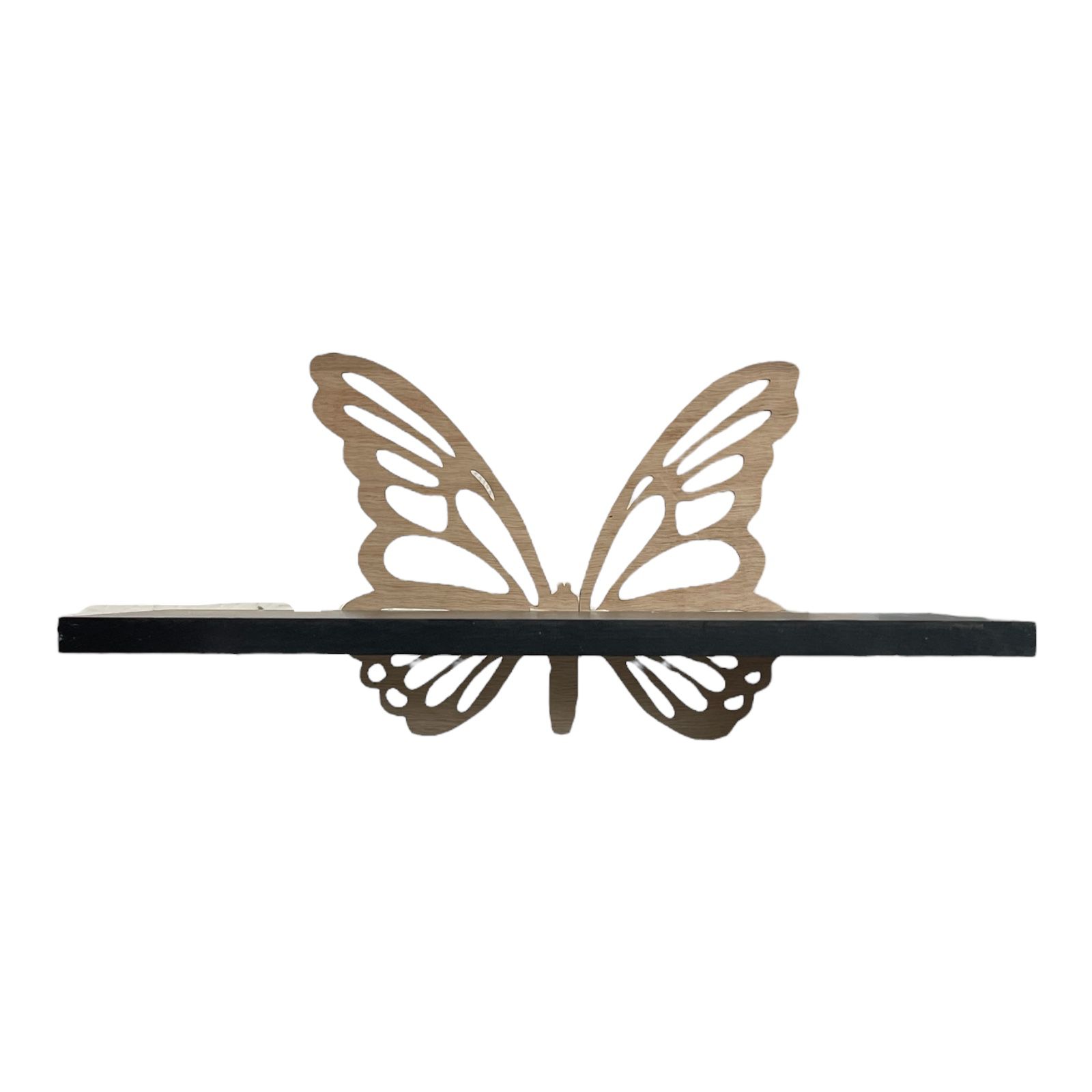 Repisa Flotante Mariposa 20x40 Negra Organización Hogar