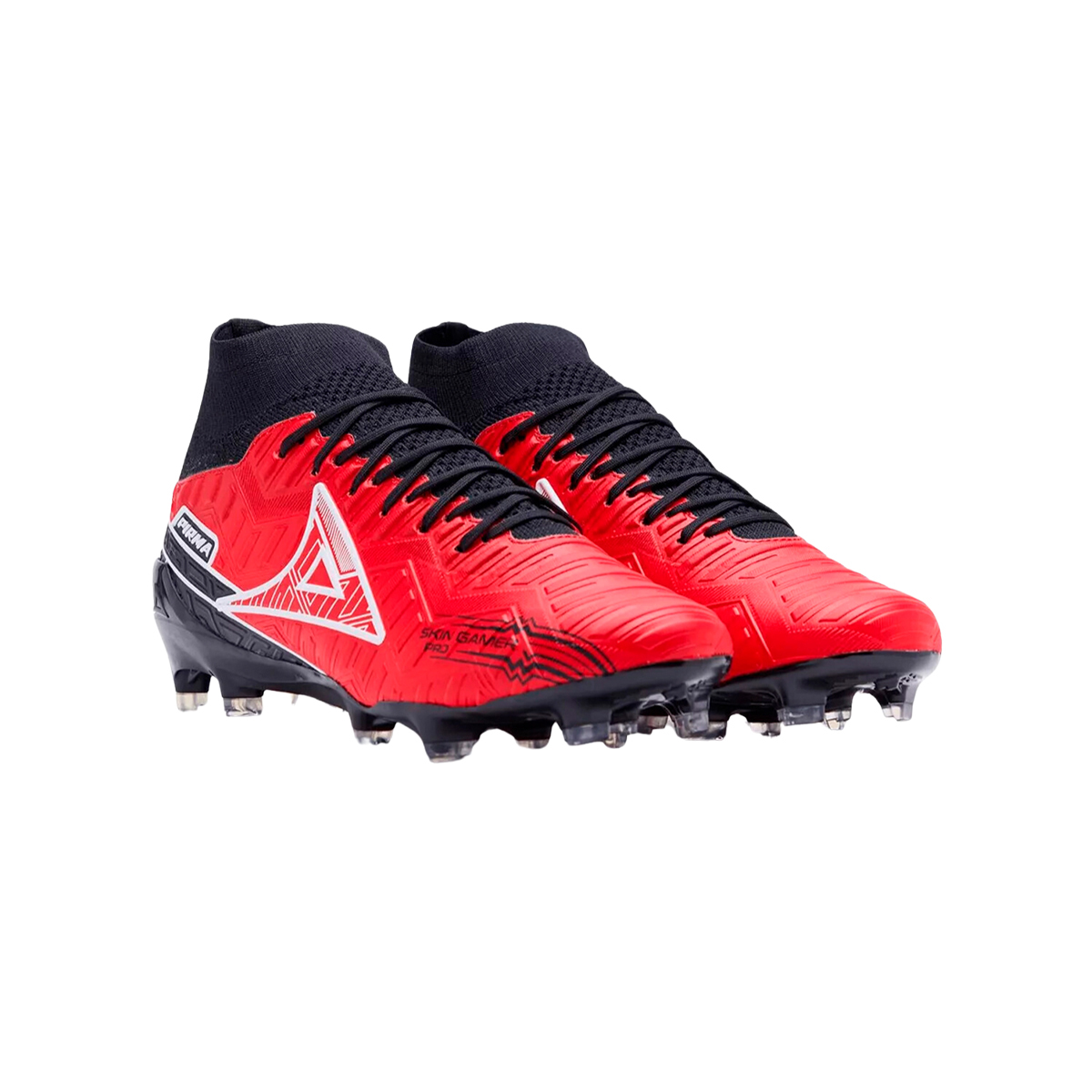 Tenis Pirma Skin Gamer Pro 3030 Tachones Fútbol Rojo Negro