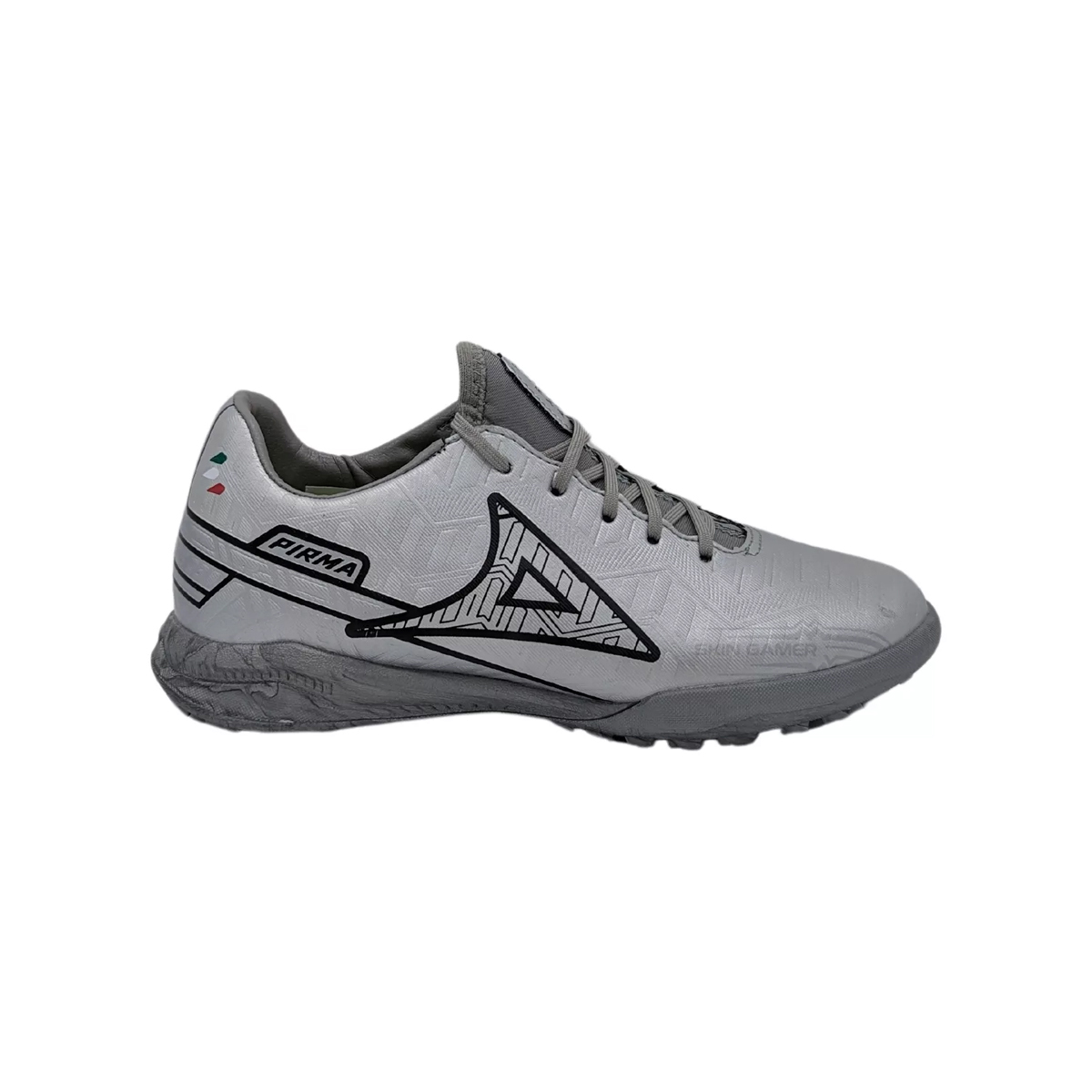 Pirma Tenis Skin Gamer Turf 3047 Fútbol Hombre Plata Negro Alta Calidad