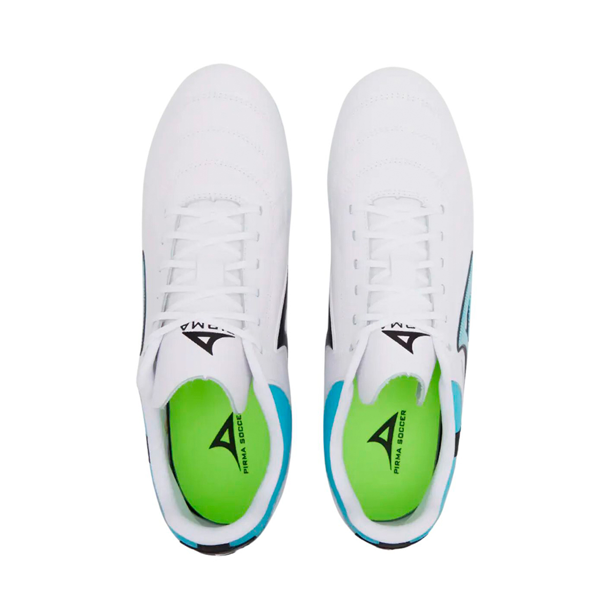 Pirma Tenis Fútbol Tachos Brasil 3052 Hombre Blanco Azul Alta Comodidad