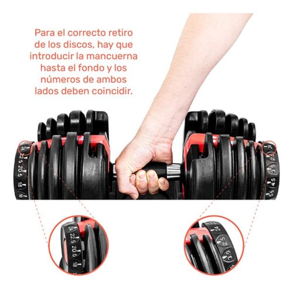 Mancuernas Ajustables Pesas Automaticas 2 A 24kg Gym Centurfit
