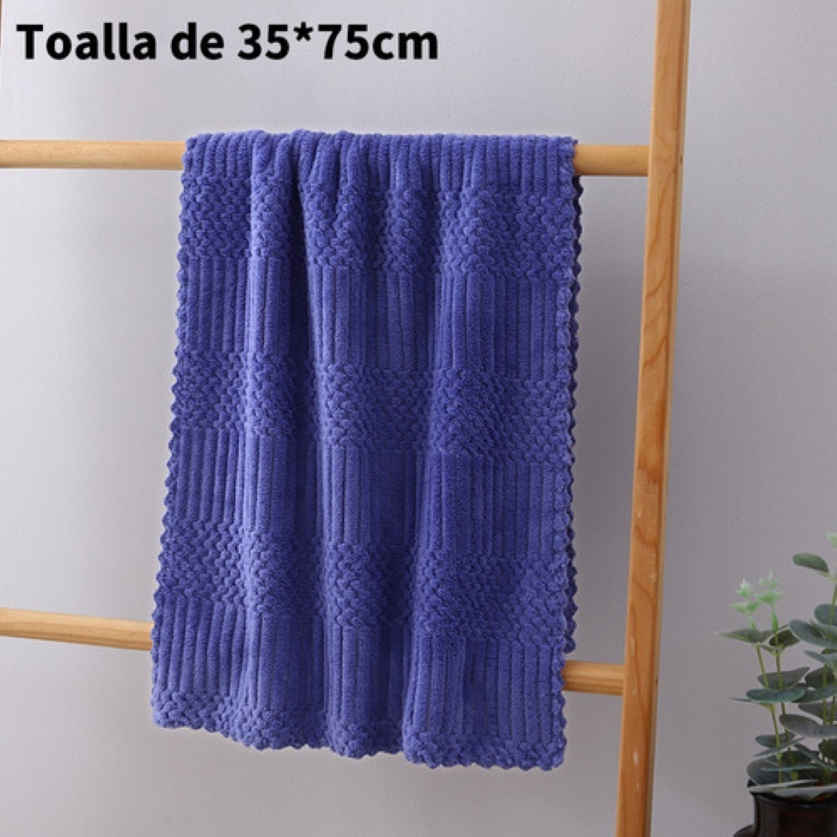4 Pzs Juego Toalla Baño,lana Coral Suave De Alta Densidad azul rosa