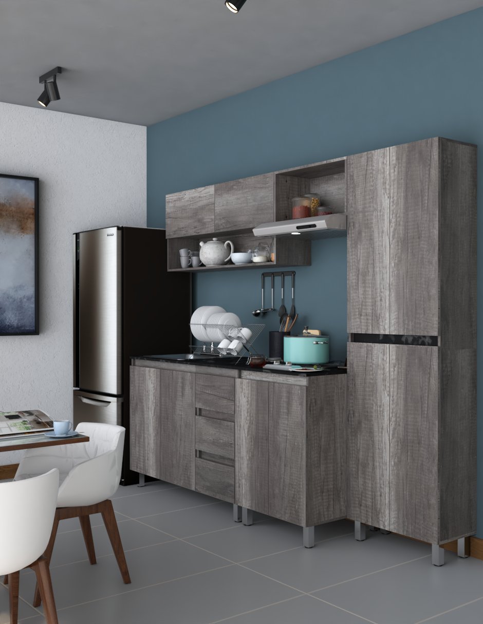 Cocina Integral Premium DALHIA Con Campana Y Parrilla