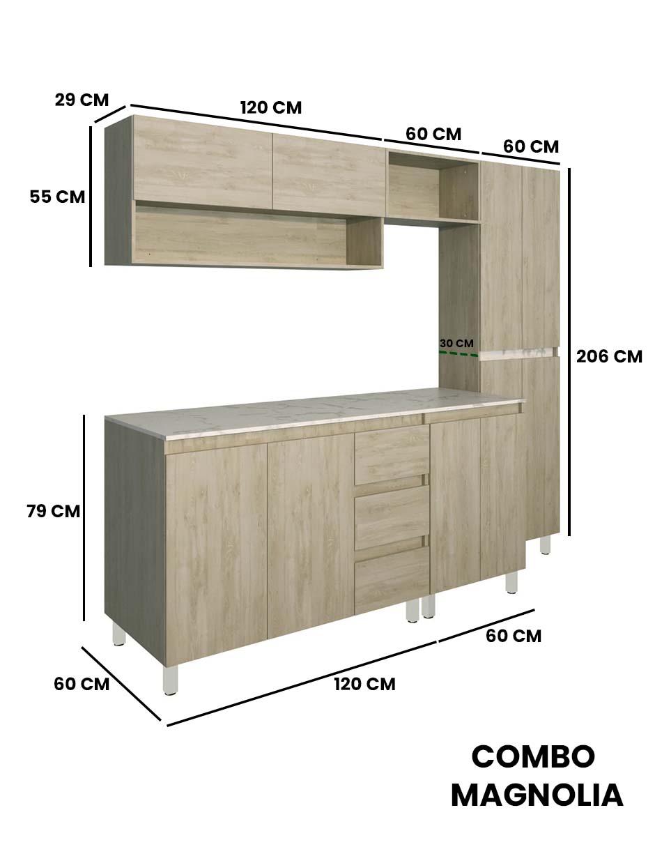 Cocina Integral Completa MAGNOLIA Premium Minimalista
