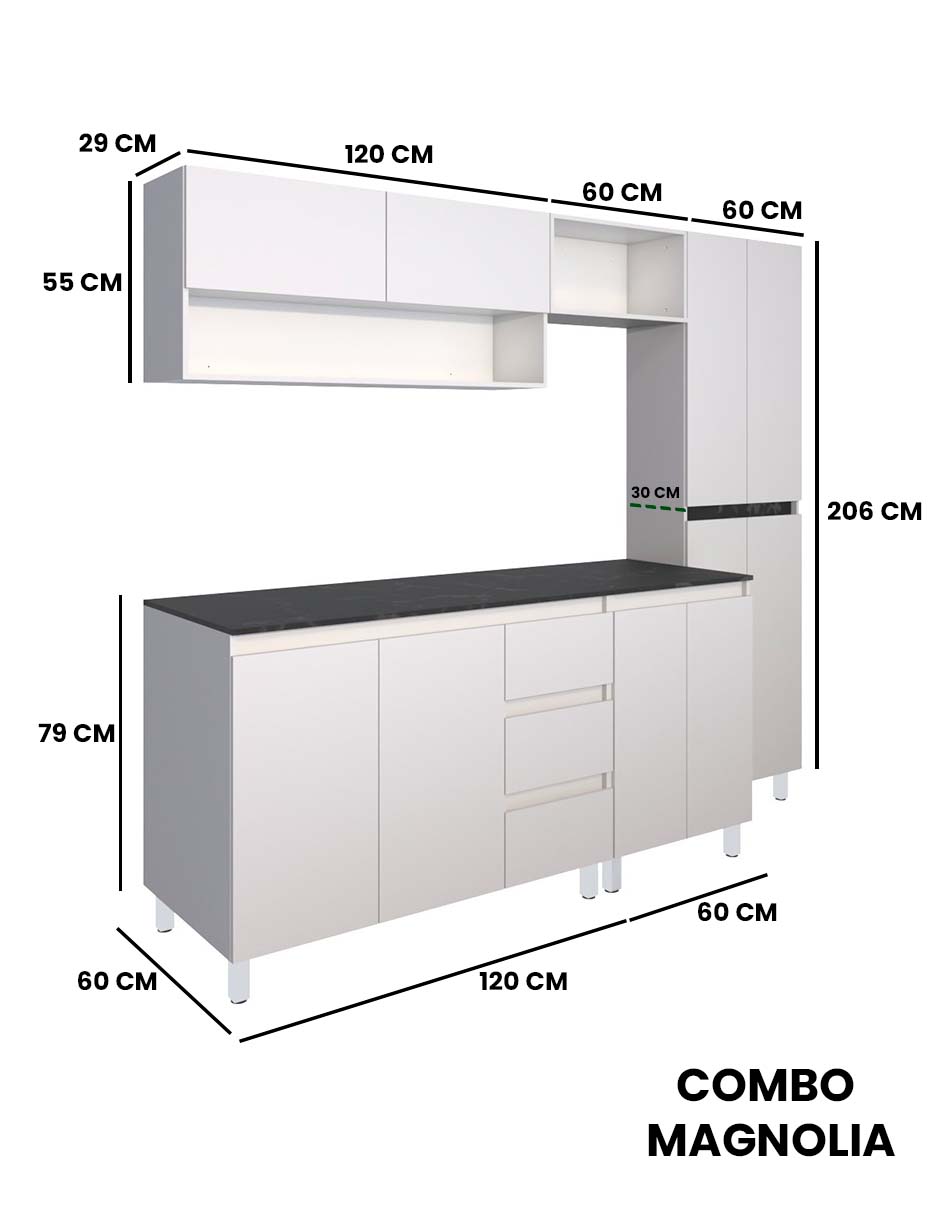 Cocina Integral Completa MAGNOLIA Premium Minimalista