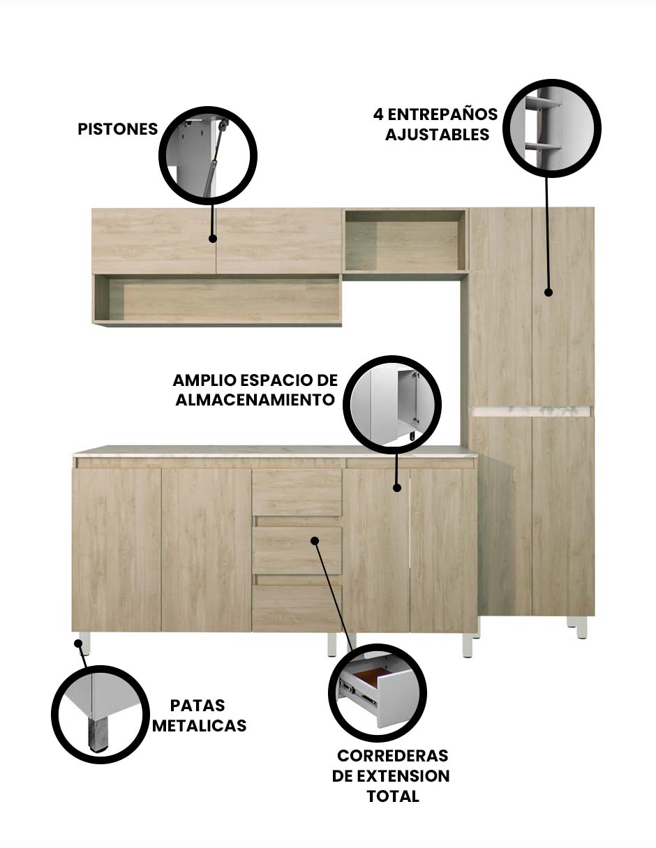 Cocina Integral Completa MAGNOLIA Premium Minimalista