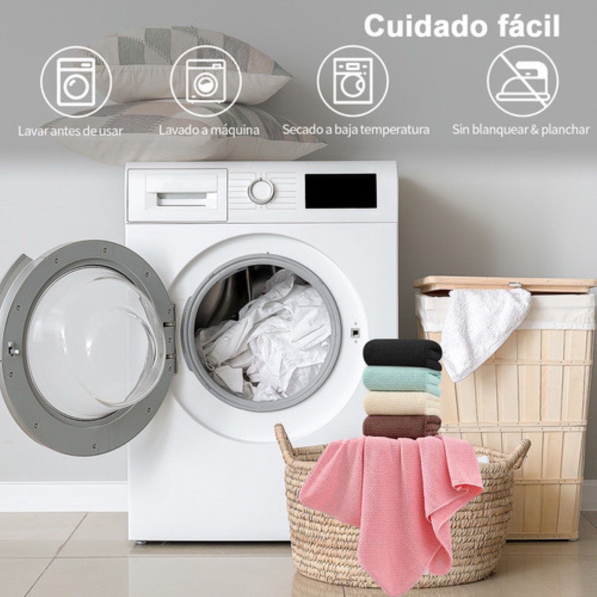 2 piezas tuallas toallas baño completo grande 70×140 cm marrón 