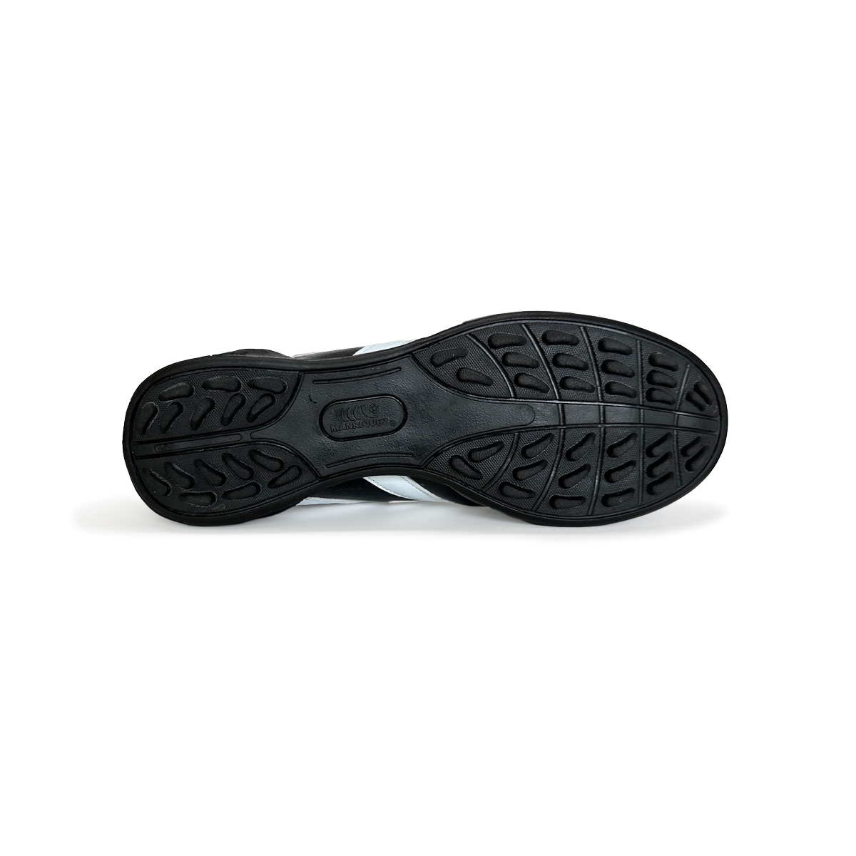 Manríquez Tenis de Fútbol Turf Negro Blanco Profesional