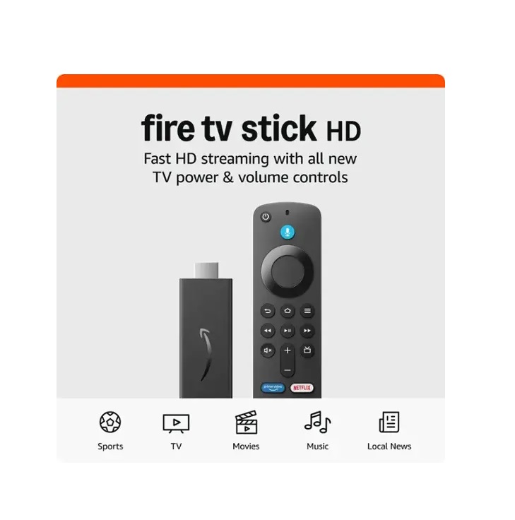 Amazon Fire Tv Stick Hd Streaming Alexa Voice Remote (2024) Color Negro