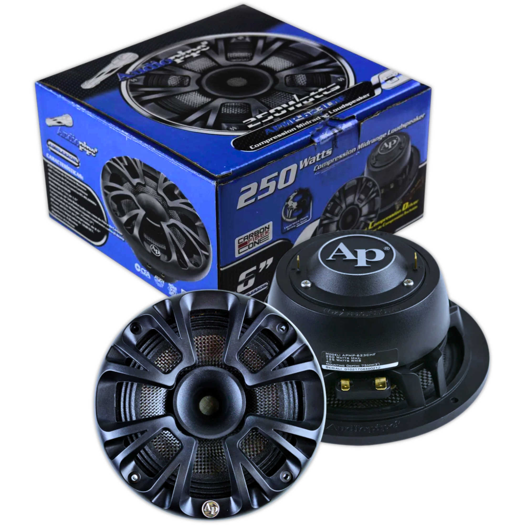 Medio Rango Audiopipe APMP-623CHF 6.5 PLG 250W
