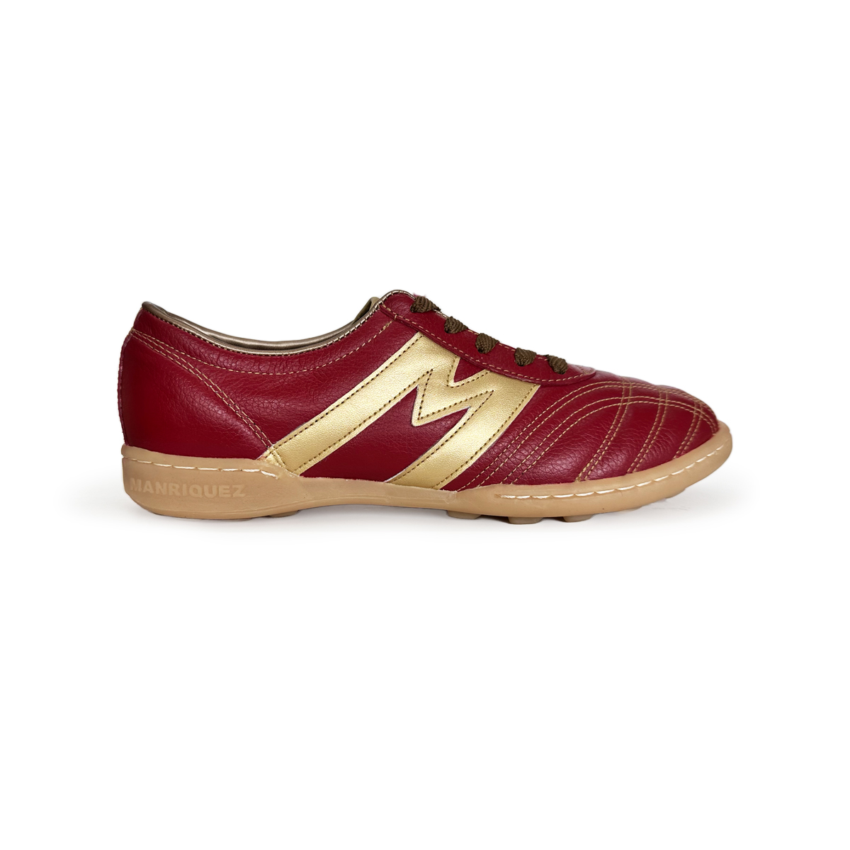 Manríquez Tenis de Fútbol Turf Guinda/Oro Profesional