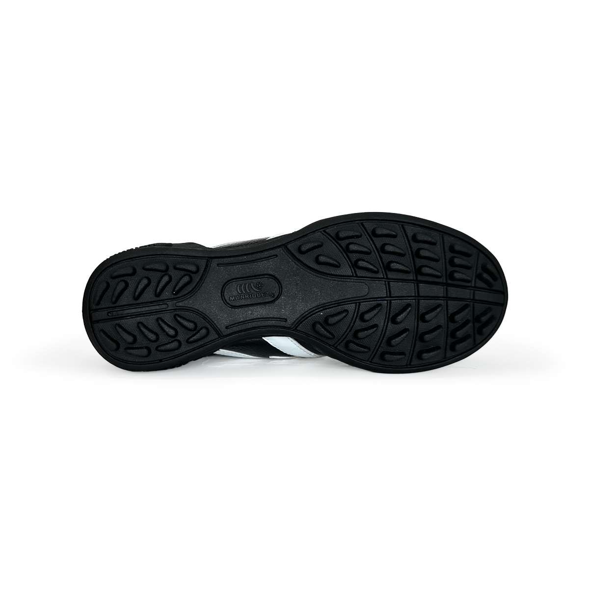 Manríquez Tenis de Fútbol Rápido Niño Negro Blanco