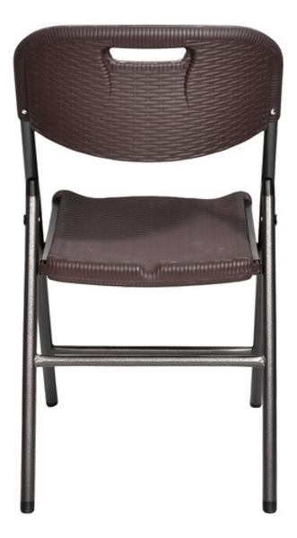 Set Kit 6 Sillas Plastico Rattan Plegables Jardin Exterior Café Jardimex