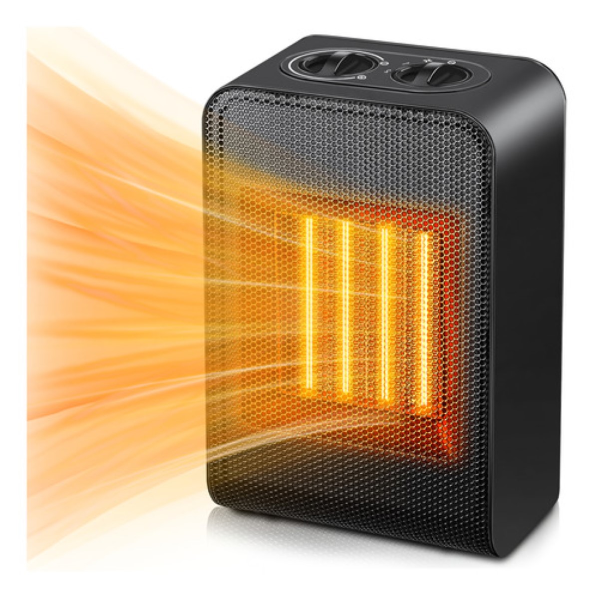 Calefactor Eléctrico Calentador Portátil Ptc 3 Niveles 1500w NEGRO