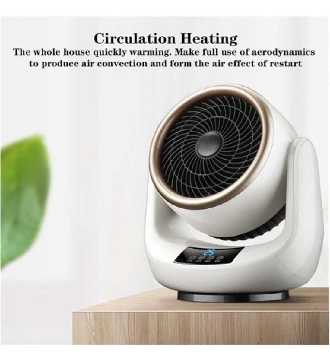 Calefactor Eléctrico Portátil Calentador Para Oficina 1500w BLANCO