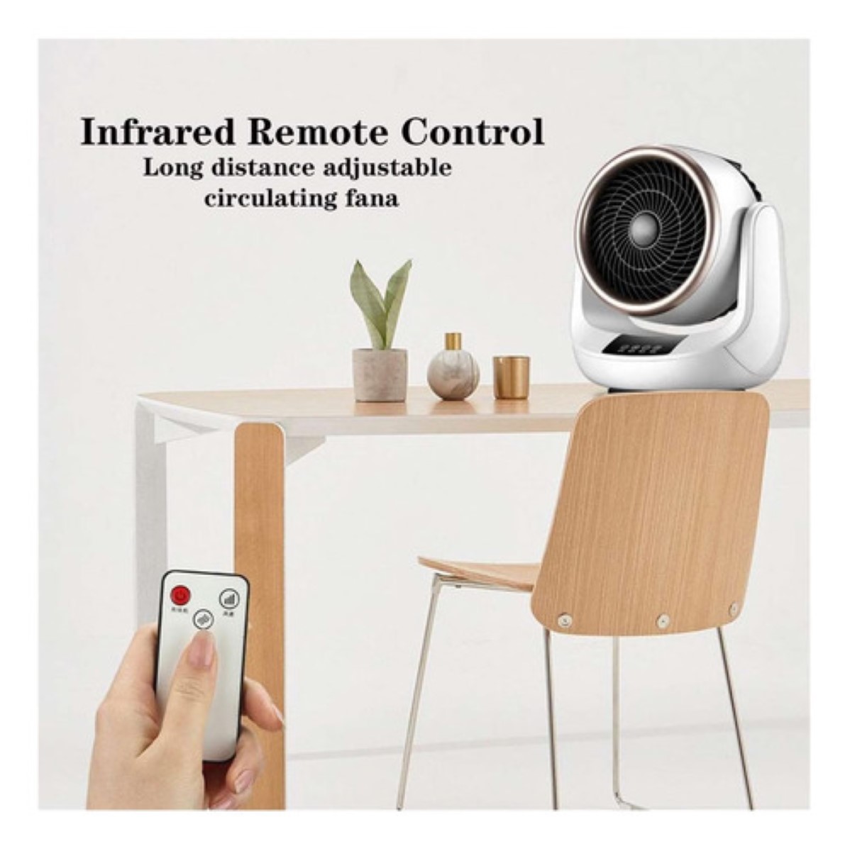 Calefactor Eléctrico Portátil Calentador Para Oficina 1500w BLANCO