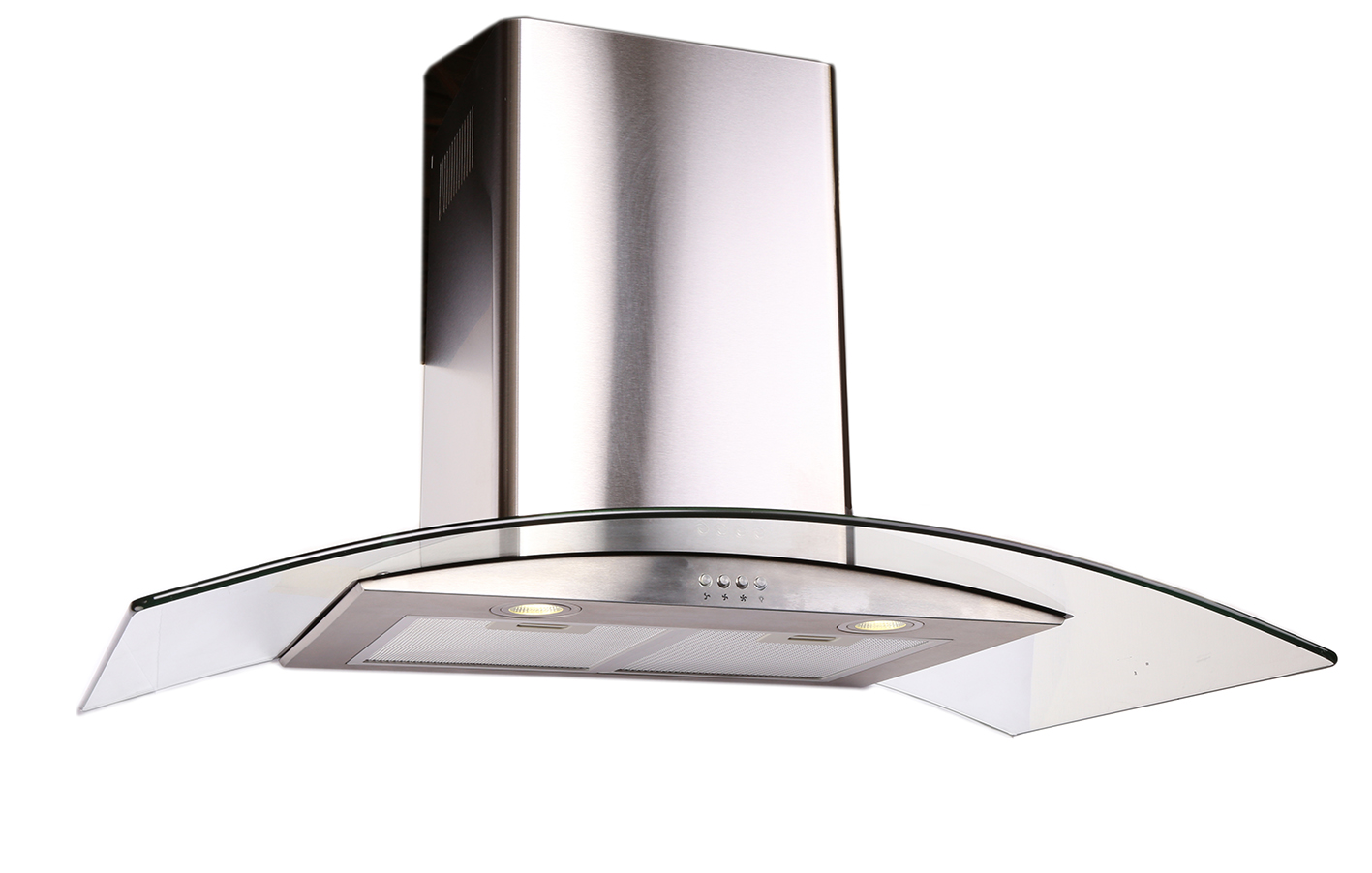 Campana Mantix 90cms Cristal Curvo Tipo Pared Control Electrico.