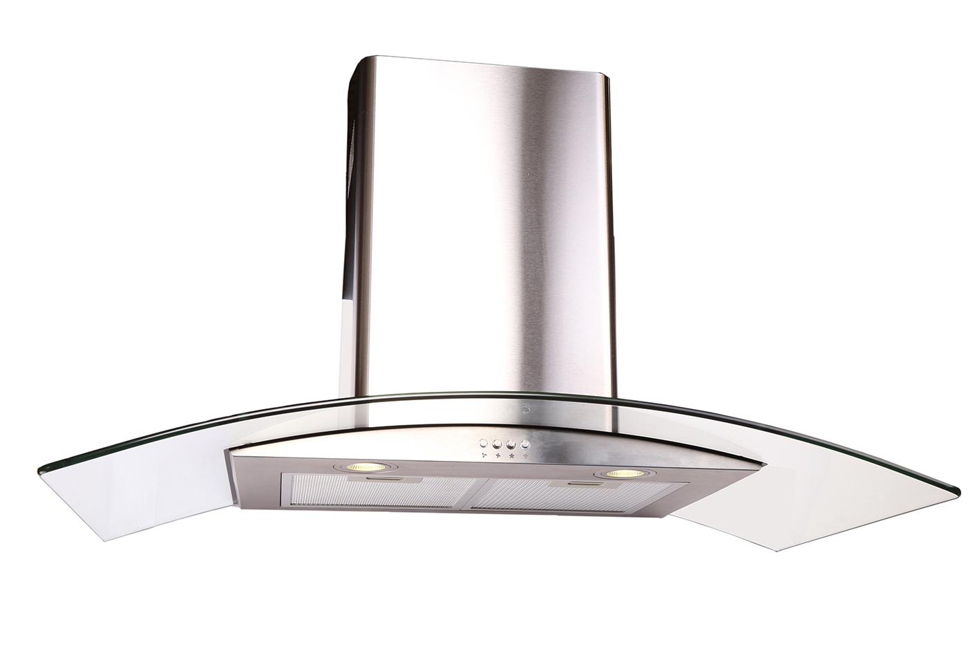 Campana Mantix 90cms Cristal Curvo Tipo Pared Control Electrico.