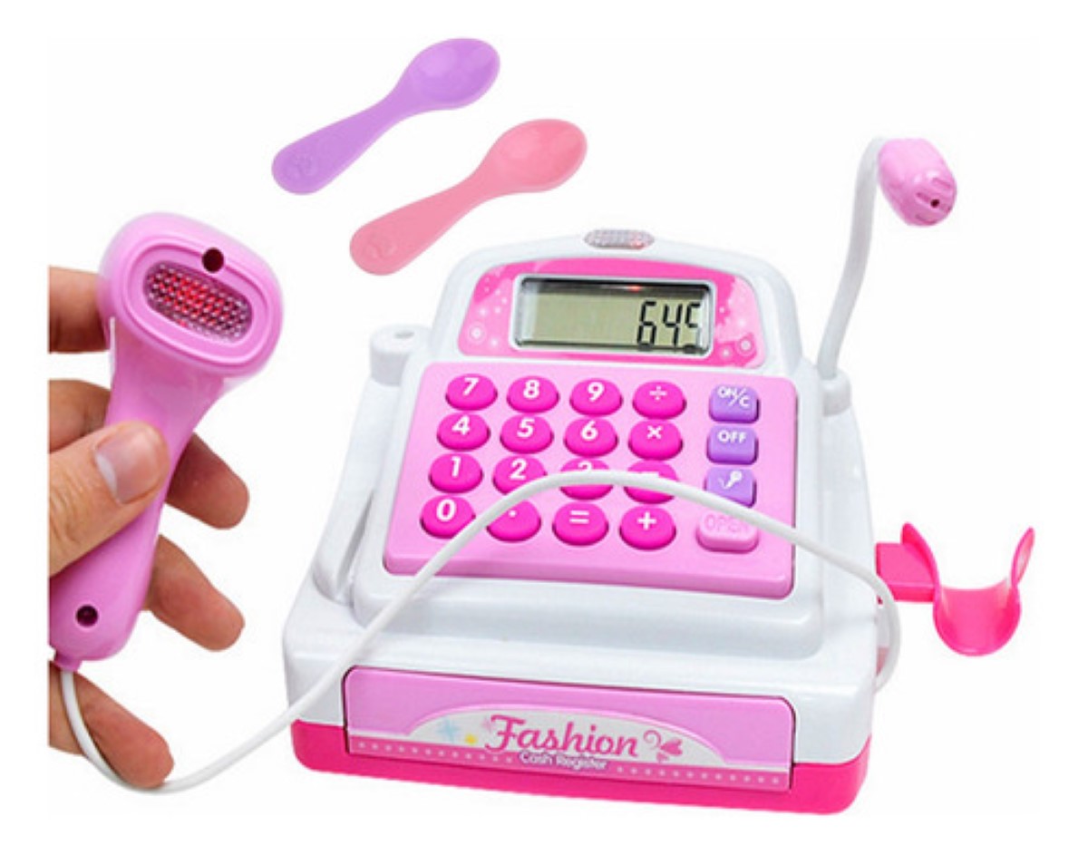 Juego De Juguete De Caja Registradora De Helado rosa