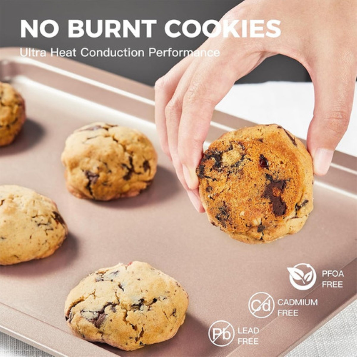 Bandejas, Charolas Para Reposteria Galletas, 3 Pzs oro dorado