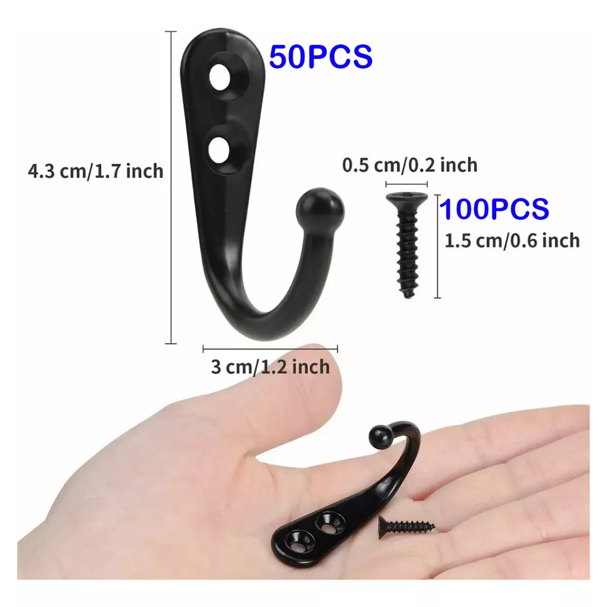50 Pcs Gancho Perchero Colgador Pared Organizador