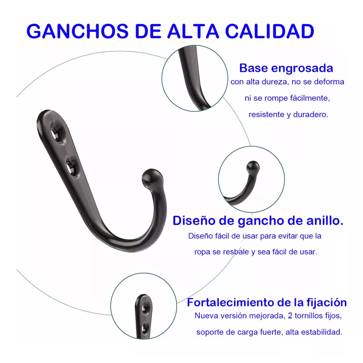 50 Pcs Gancho Perchero Colgador Pared Organizador