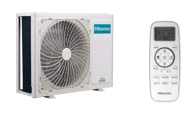 Minisplit Hisense Inverter (1 ton, Frío y Calor, 220V).