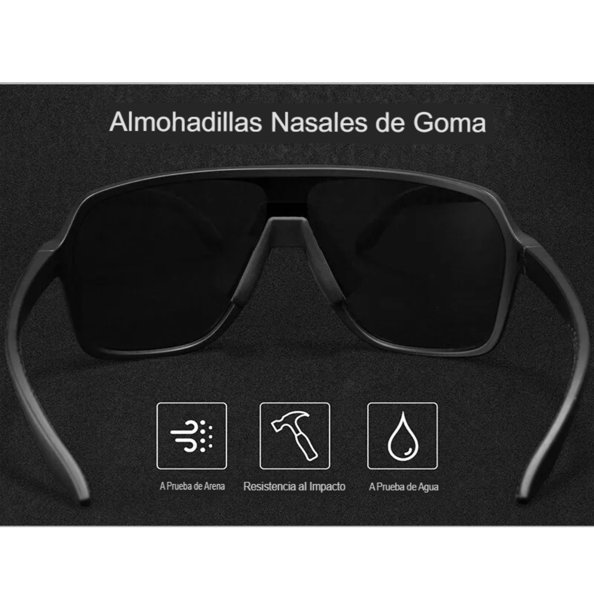 Gafas ciclismo azul negro moto deportes protección polarizadas lentes deportivas gafas filtro solar