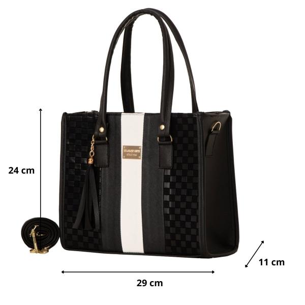 Bolsa para mujer FANA Camila Color Ajedrez Negro Preciosa M3880!!!