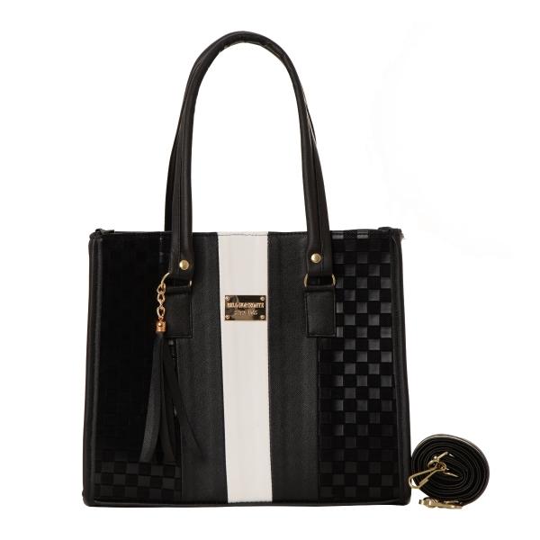 Bolsa para mujer FANA Camila Color Ajedrez Negro Preciosa M3880!!!
