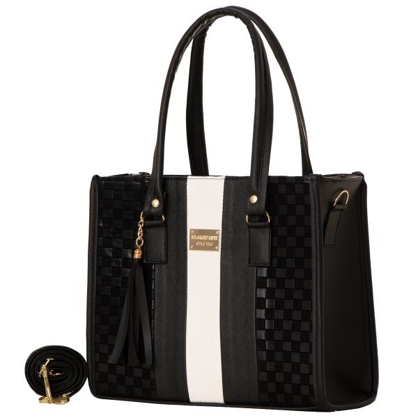 Bolsa para mujer FANA Camila Color Ajedrez Negro Preciosa M3880!!!