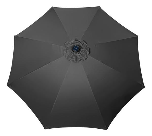 Sombrilla 2.63m Luz Led Jardin Exterior Patio Playa Terraza Gris Jardimex