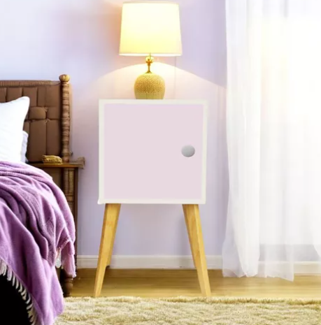 Buró Mesa Noche Luz Led Recámara Niños Rosa Hogar Decoracion