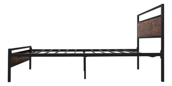 Base Cama Country Tipo Madera Individual Moderna Metal Acero Houzer