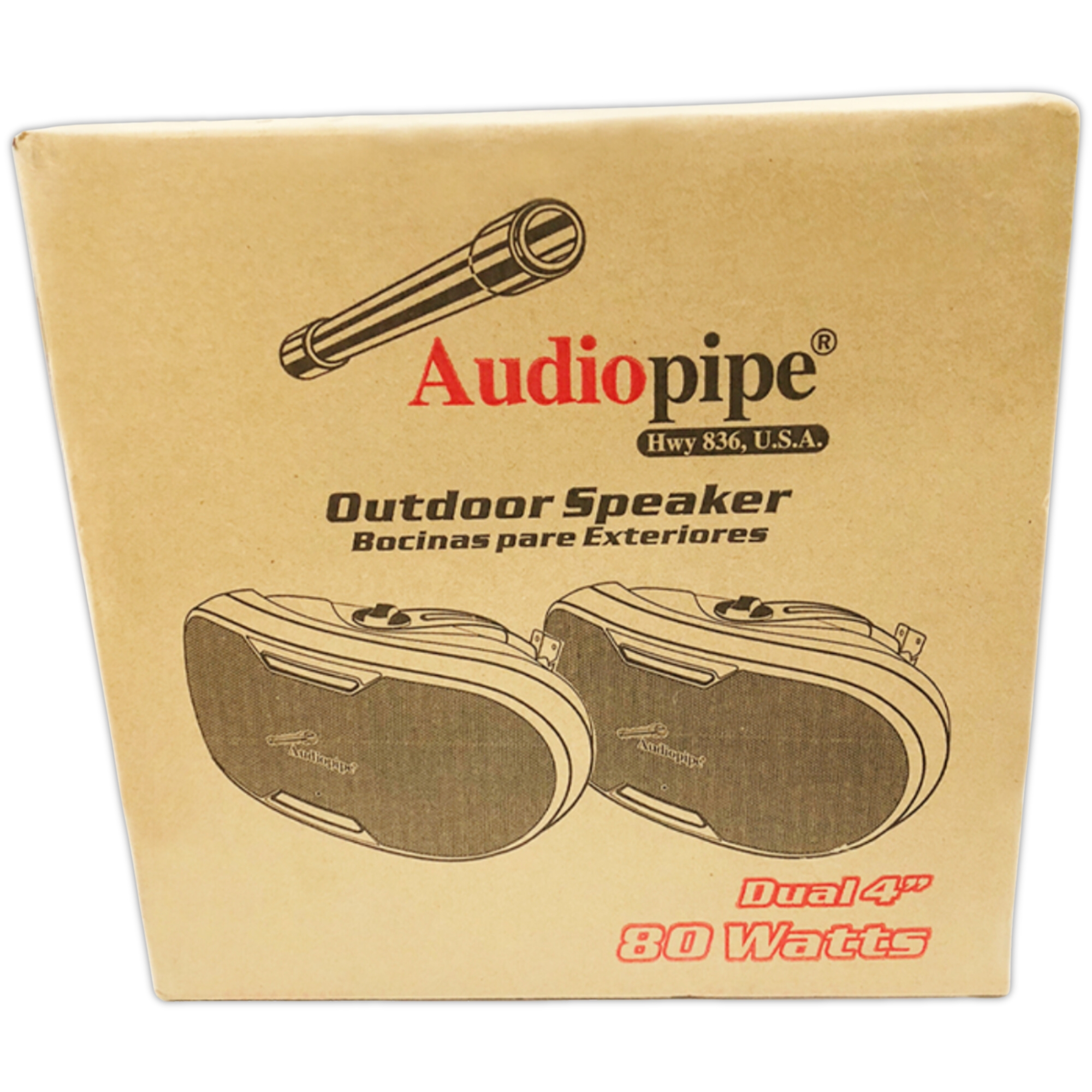 Bocinas Marinas Dual Para Exteriores Audiopipe ODP-OV24WH