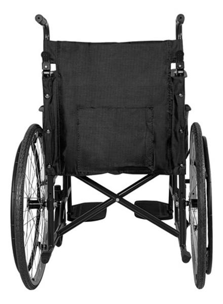 Silla Ruedas Aluminio Ligera Plegable Lisa 22 Pulgadas Esctructura Negro Nanofort