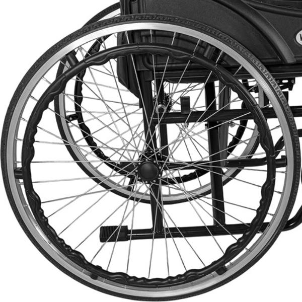 Silla Ruedas Aluminio Ligera Plegable Lisa 22 Pulgadas Esctructura Negro Nanofort