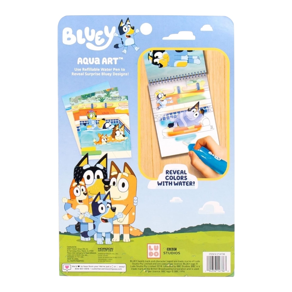 Bluey Libro Para Colorear Con Agua Revela Color