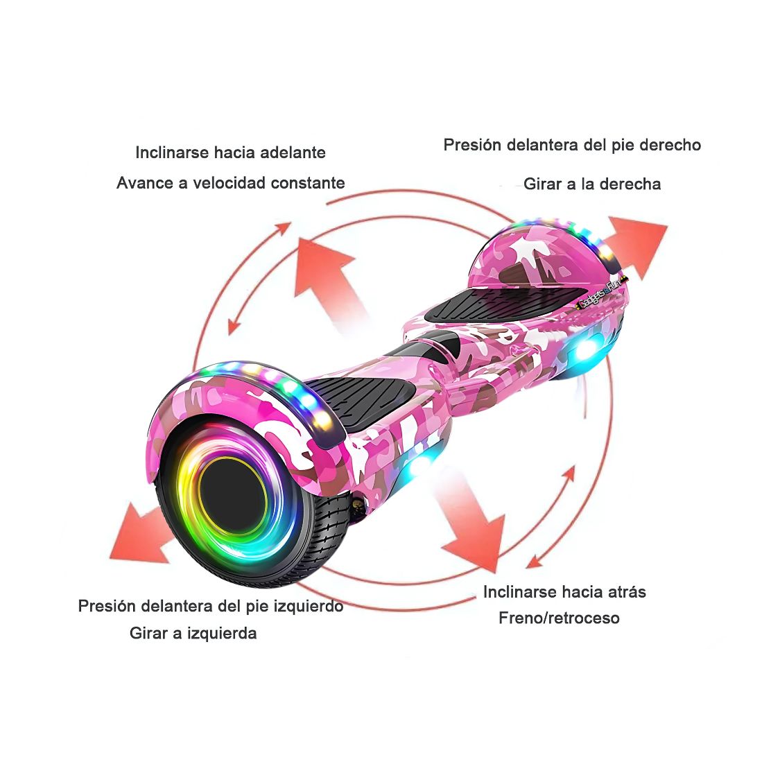 Hoverboard Bluetooth RGB de Gadgets&Fun