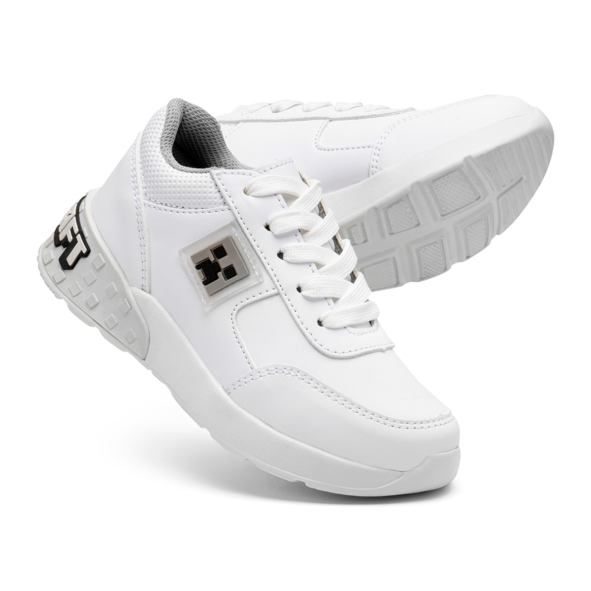 Yuyin Tenis Escolares Minecraft Niño Blancos Diseño Creeper TNT 18-21