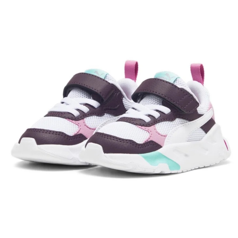 Tenis Puma de Bebe Trinity AC+INF Morado-Balnco de Niñas 390840 16