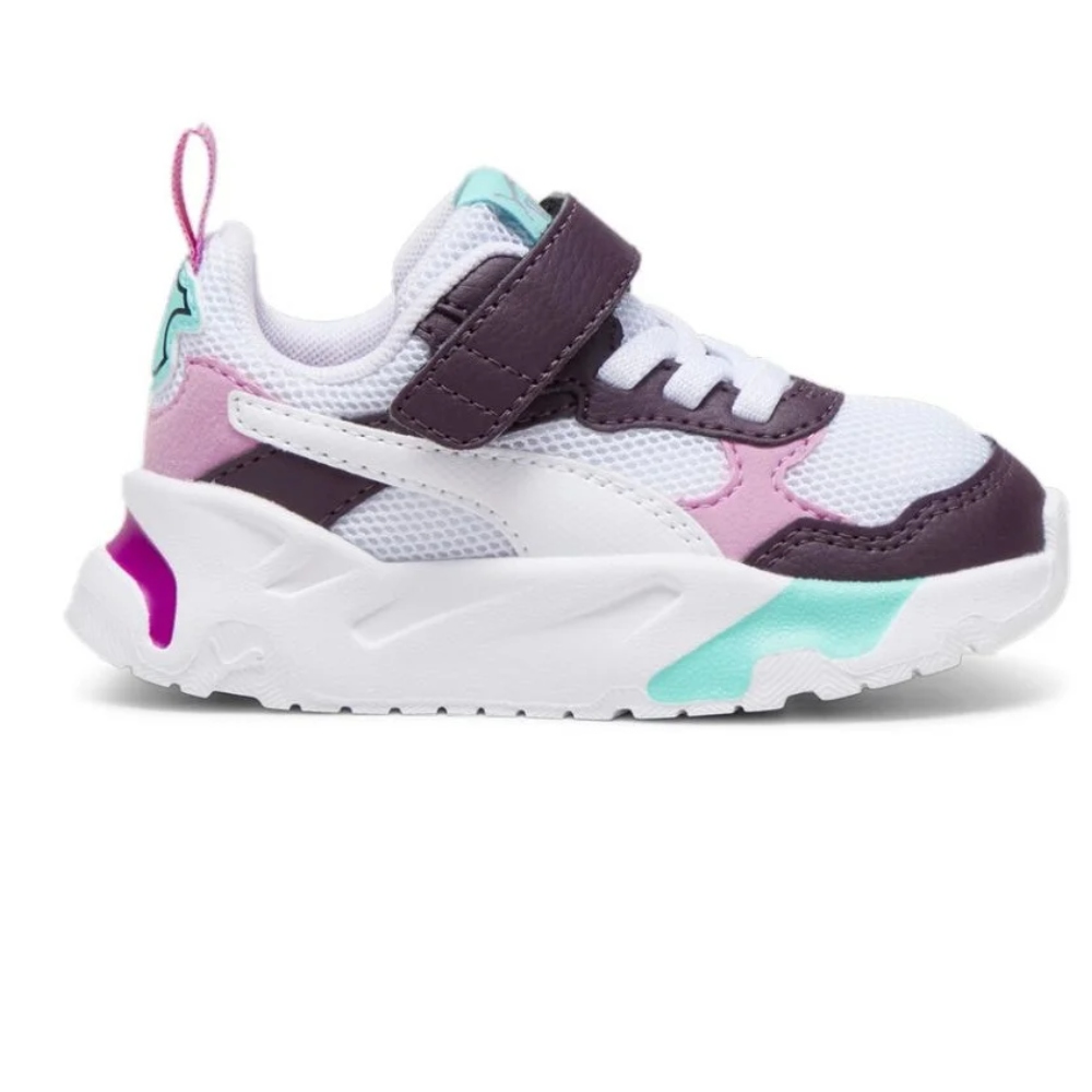 Tenis Puma de Bebe Trinity AC+INF Morado-Balnco de Niñas 390840 16