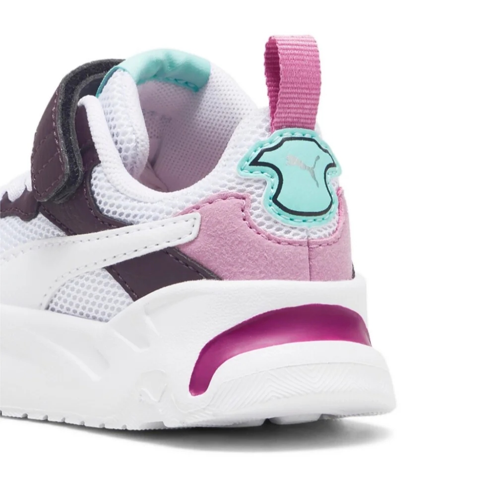 Tenis Puma de Bebe Trinity AC+INF Morado-Balnco de Niñas 390840 16