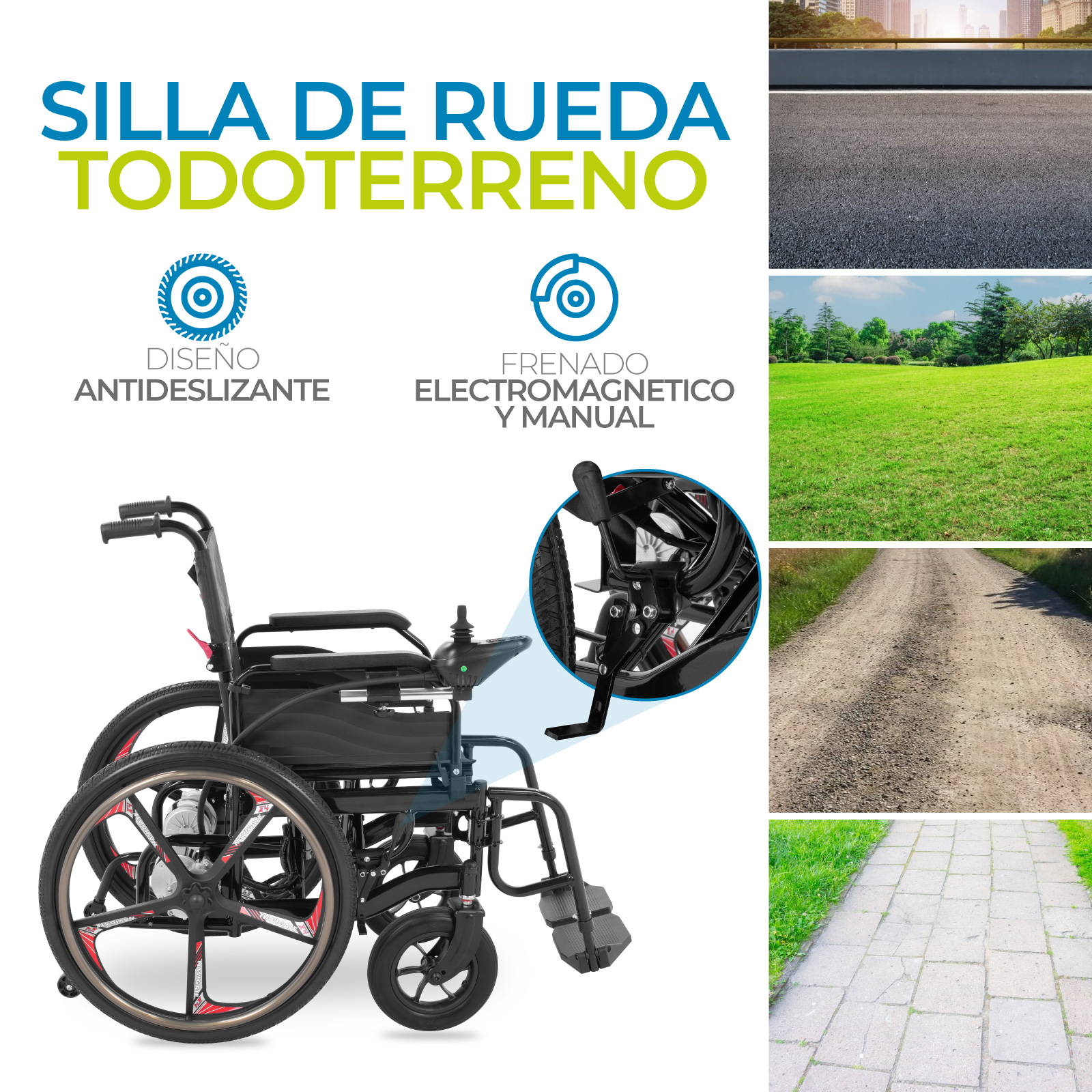 Silla De Ruedas Eléctrica Todo Terreno Con Diseño Plegable
