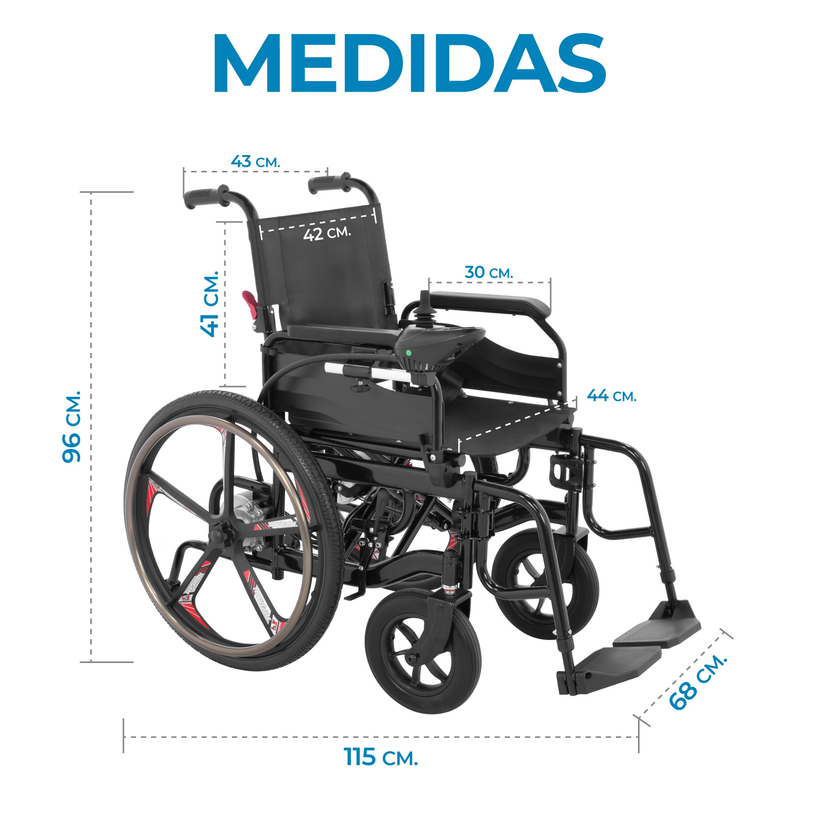 Silla De Ruedas Eléctrica Todo Terreno Con Diseño Plegable